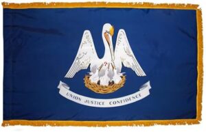 Louisiana Flag Fringe Finish