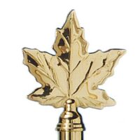 Aluminum Maple Leaf - Brass Plated