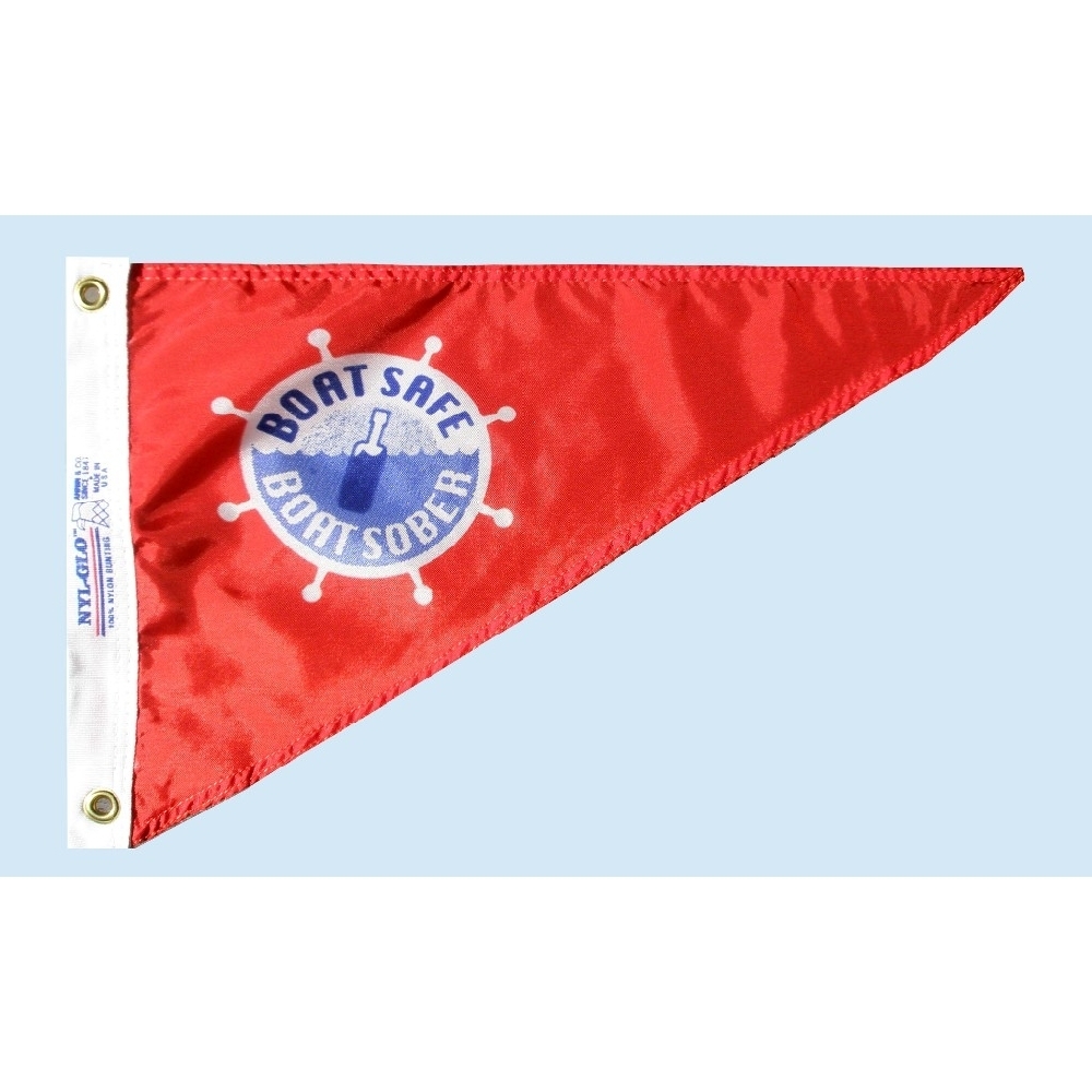 Boat Safe Sober Pennant Flag - Grommets 2 Boat Safe Sober Pennant Flag Grommets