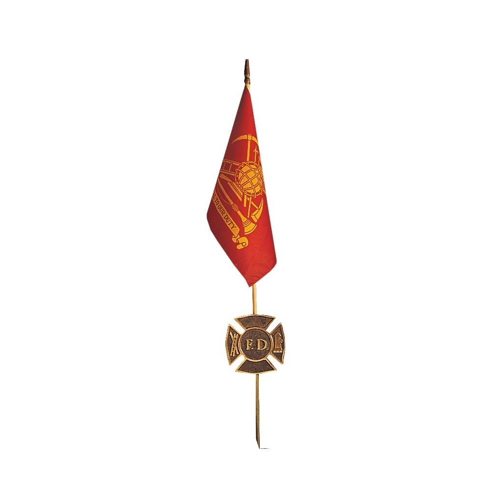 Fireman Loyalty Flag - Mounted 2 Fireman Loyalty Flag Mounted Finish