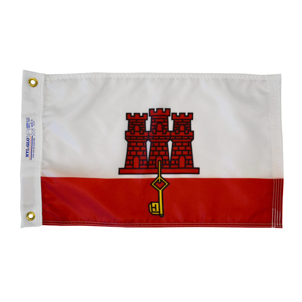 Gibraltar Flag - Grommets 2 Gibraltar Flag