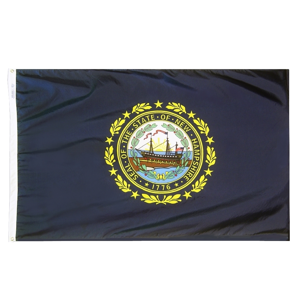 New Hampshire Flag - Grommets 2 New Hampshire Flag Grommets Finish