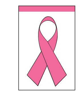 Pink Ribbon Banner - Grommets 2 Pink Ribbon Banner Grommets