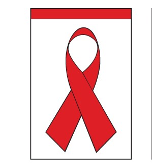 Red Ribbon Banner - Grommets 2 Red Ribbon Banner Grommets Finish