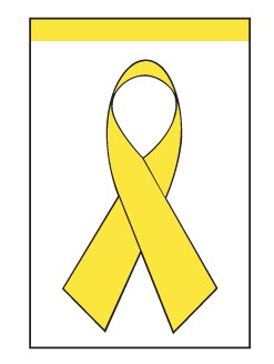 Yellow Ribbon Banner- Grommets 2 Yellow Ribbon Banner Grommets Finish