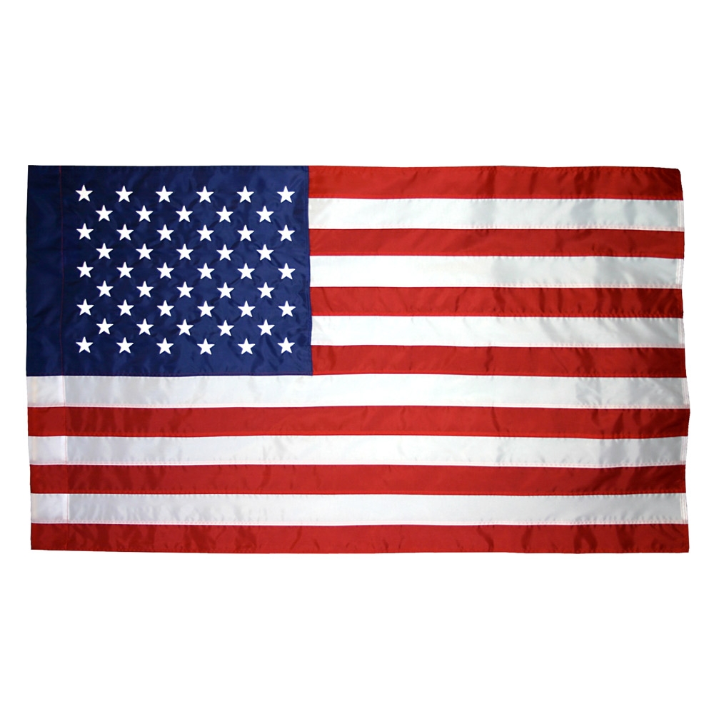 Nylon American Flag - Pole Hem 5 Nylon American Flag Pole Hem