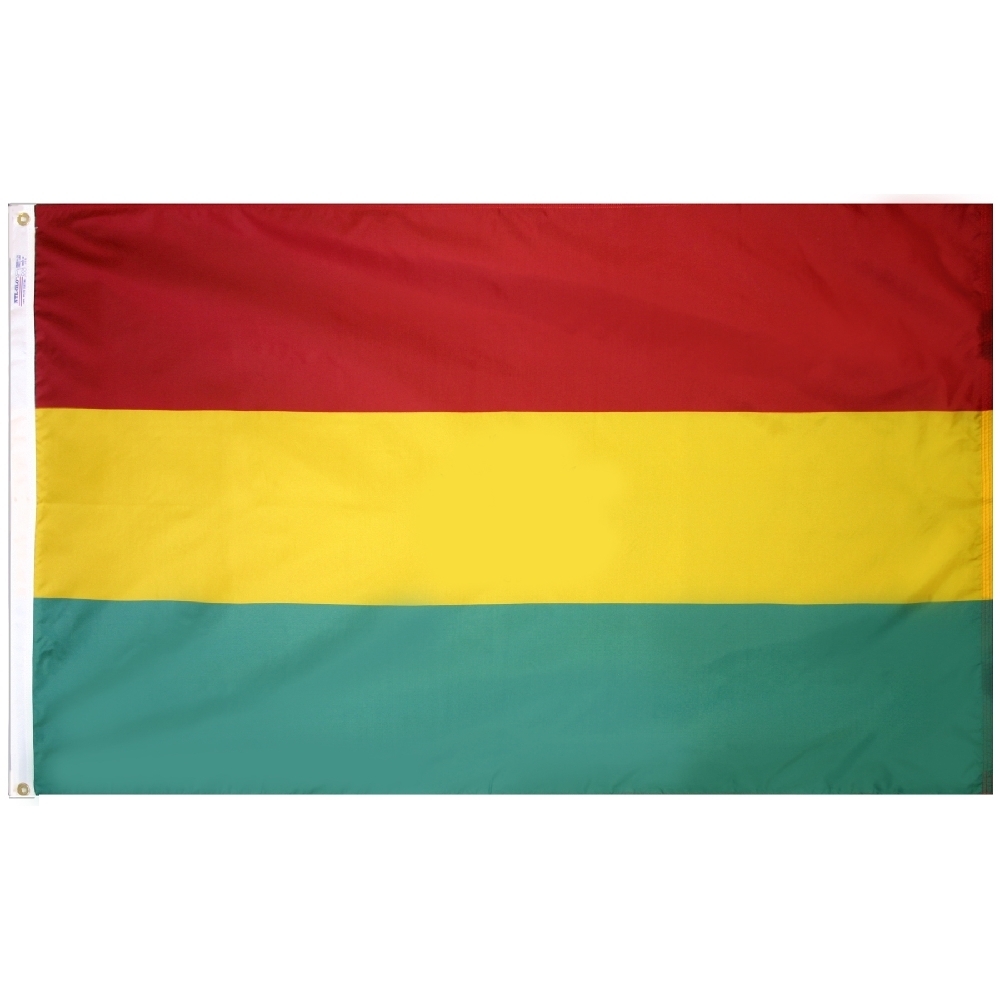 Bolivia Civil Flag - Grommets 2 Nylon Bolivia Civil Flag Grommets Finish