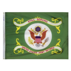 Army Retired Flag Grommets Finish