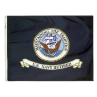 US Navy Retired Flag - Grommets
