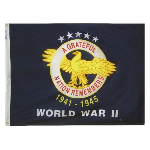 WWII Commemorative Flag Grommets Finish