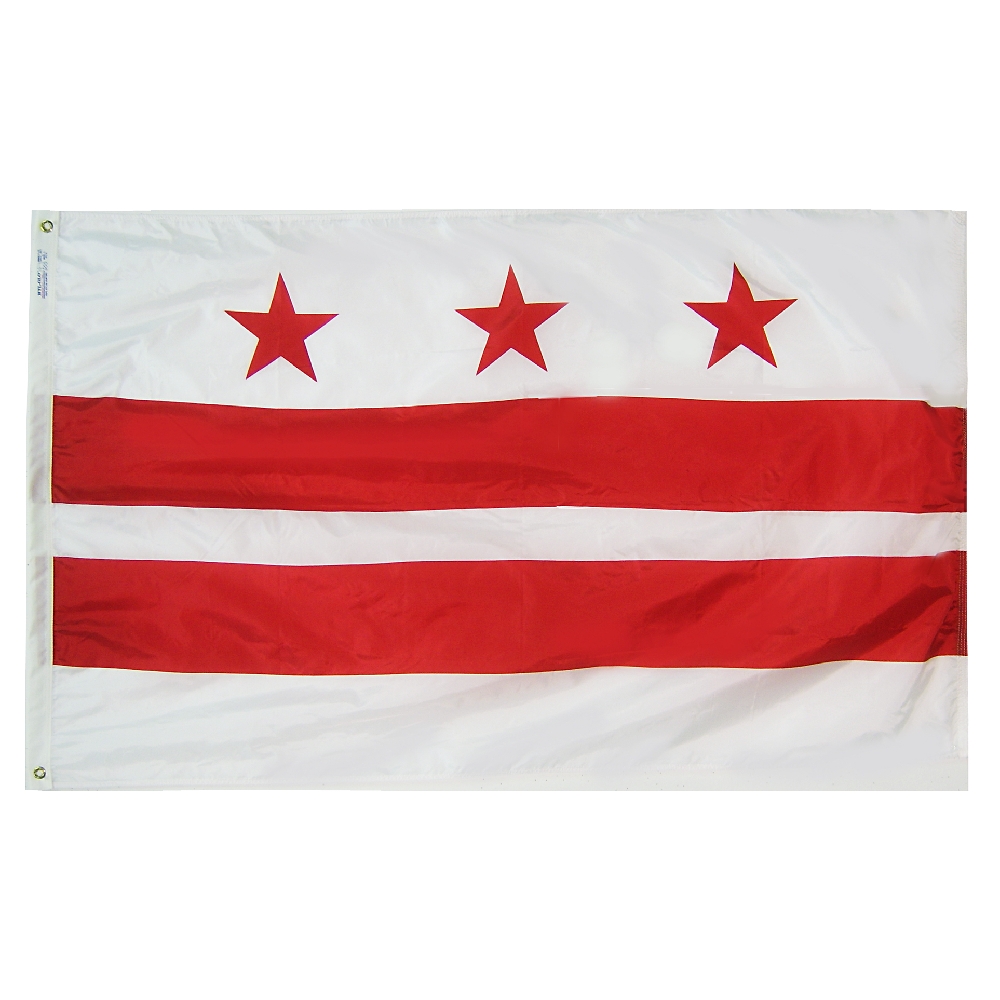 District of Columbia Flag - Grommets 15 District of Columbia Flag Grommets Finish