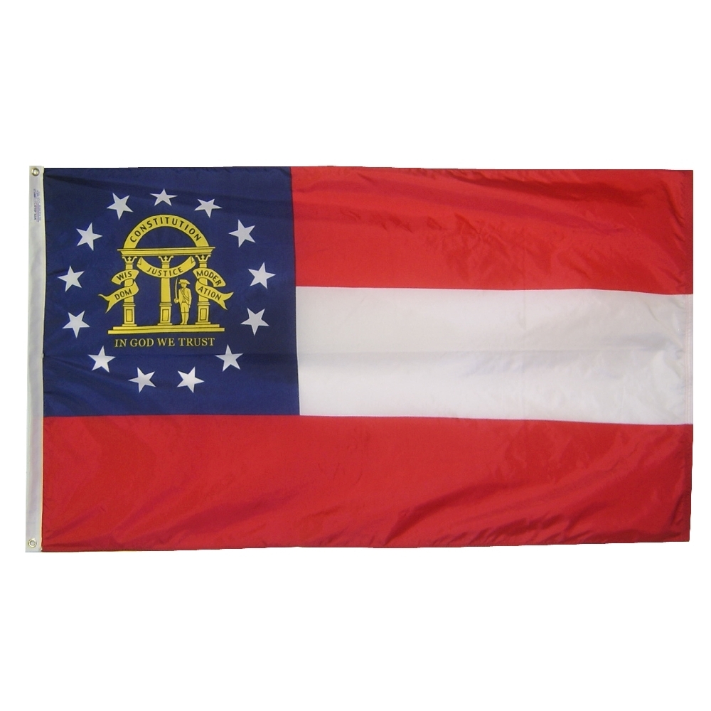 Georgia Flag - Grommets 2 Georgia Flag Grommets Finish