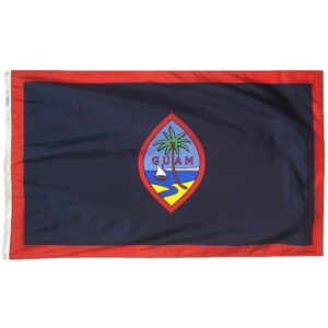 Guam Flag Grommets Finish