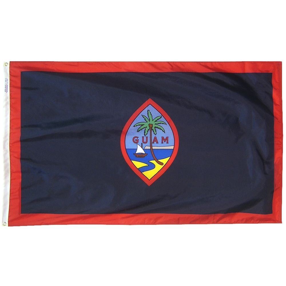 Guam Flag - Grommets 2 Guam Flag Grommets Finish