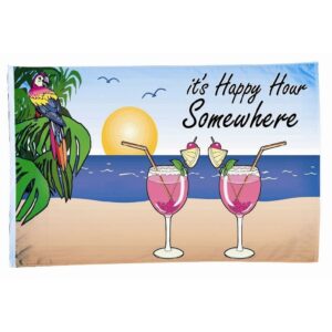 Happy Hour Flag Grommets Finish