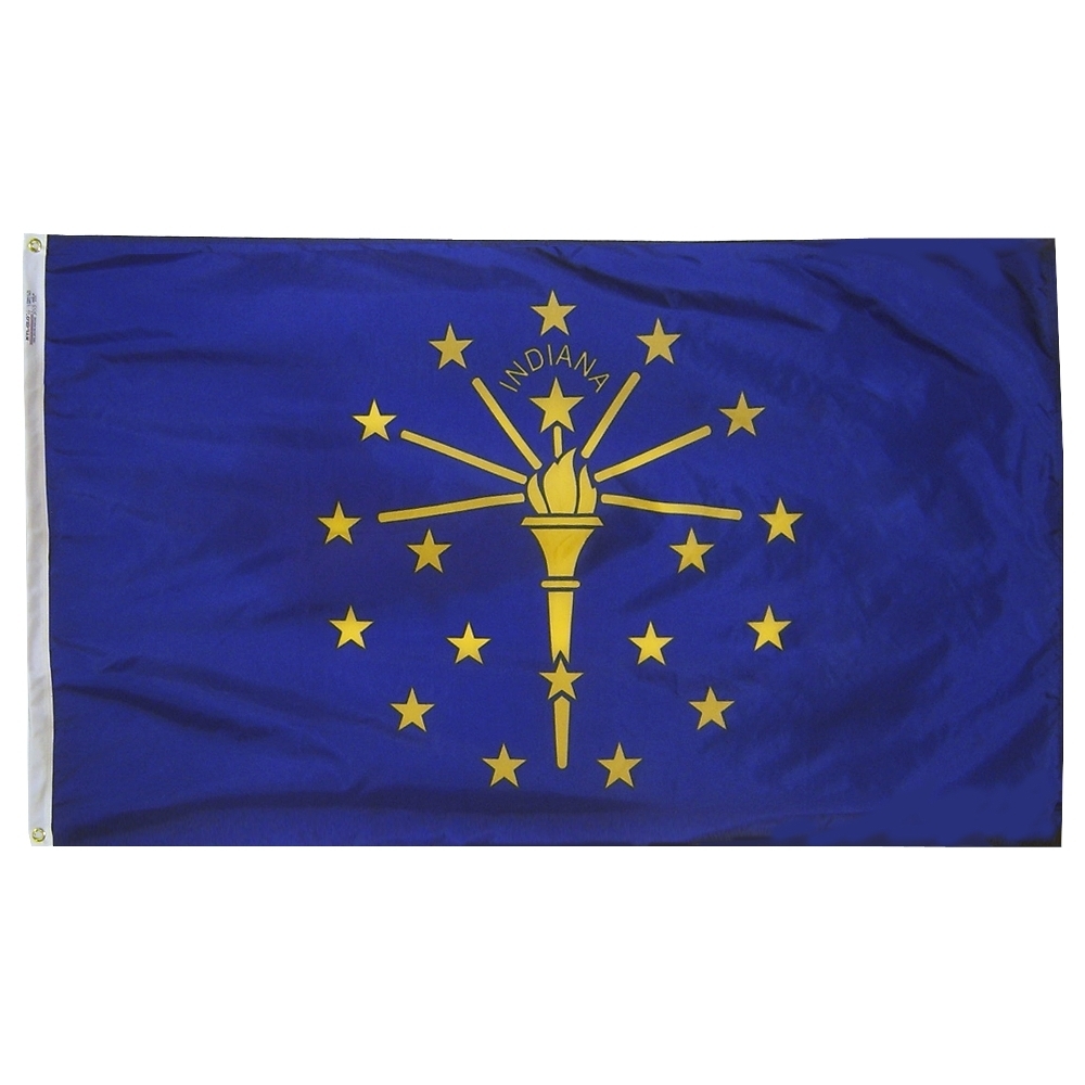 Indiana Flag - Grommets 2 Indiana Flag Grommets Finish