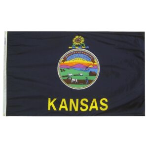Kansas Flag Grommets Finish