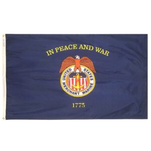 Merchant Marine Flag Grommets Finish