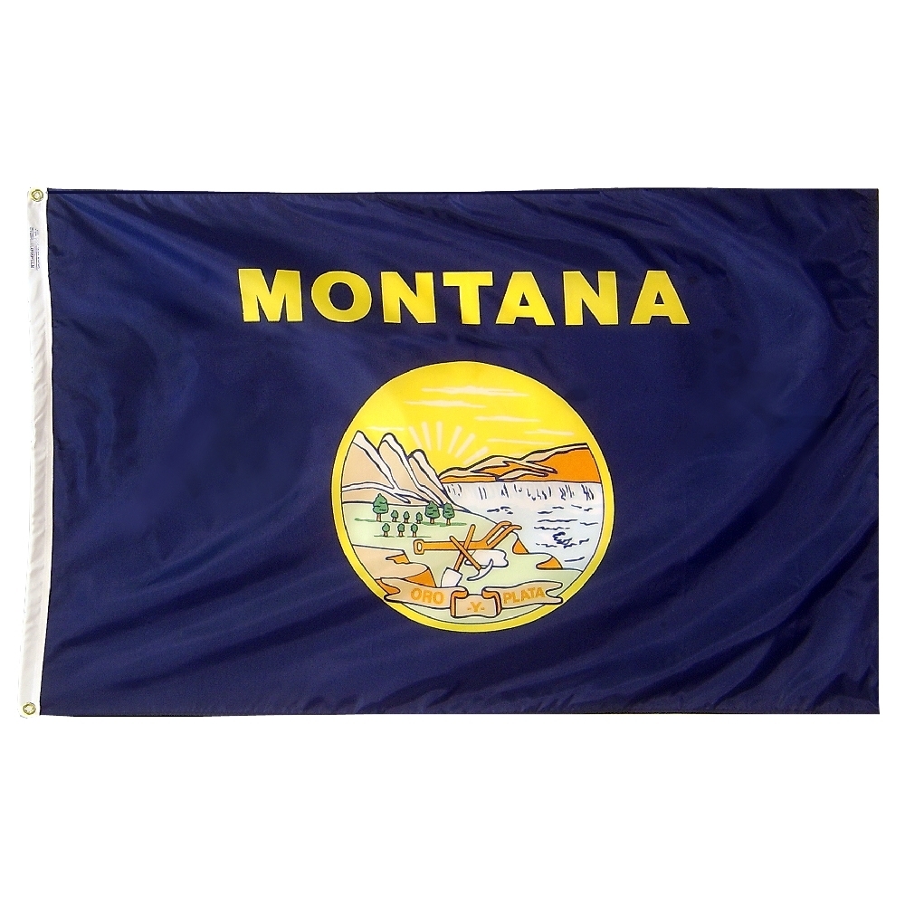 Montana Flag - Grommets 2 Montana Flag Grommets Finish