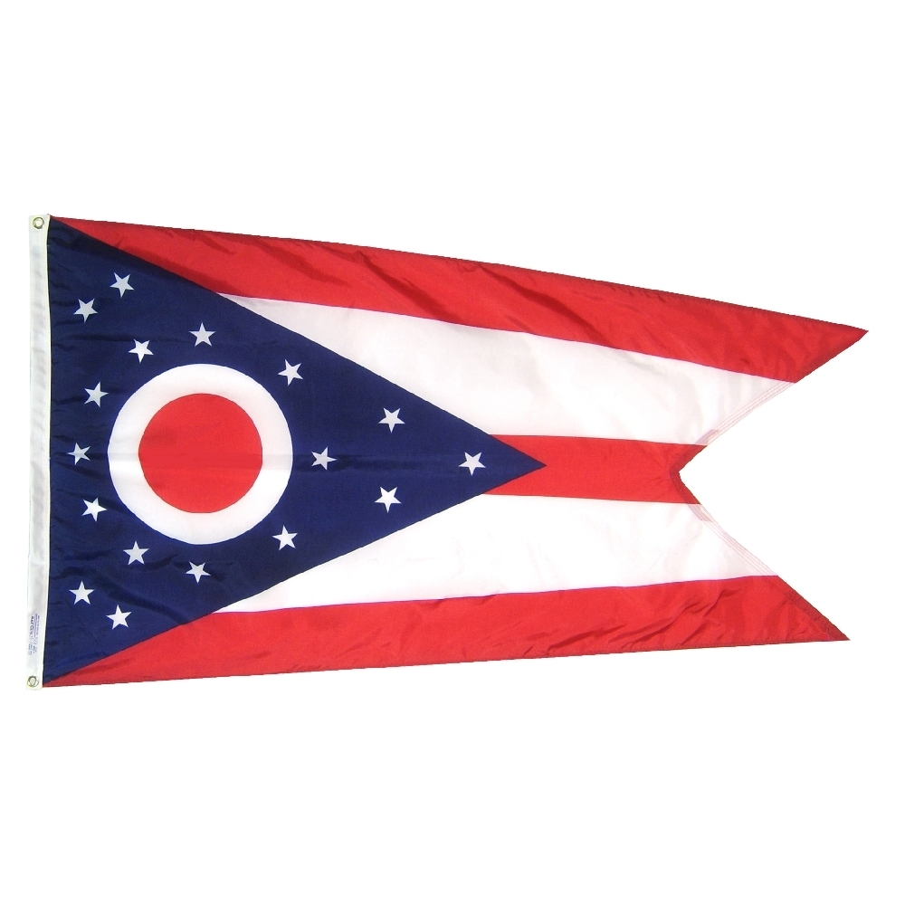 Ohio Flag - Grommets 2 Ohio Flag Grommets Finish