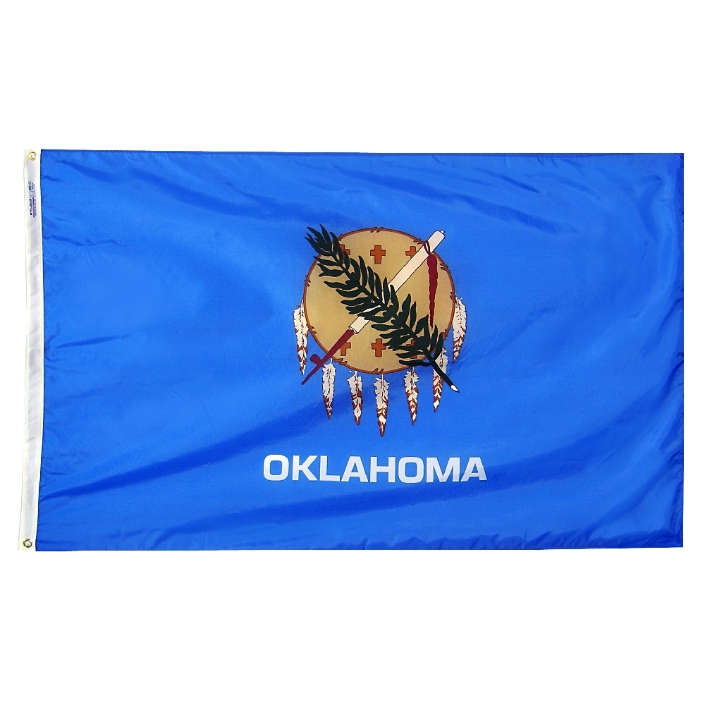 Oklahoma Flag - Grommets 2 Oklahoma Flag Grommets Finish