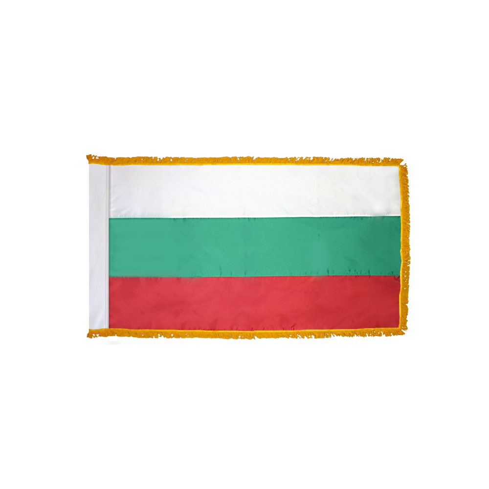 Bulgaria Flag - Fringe 2 Bulgaria Flag Fringe Finish
