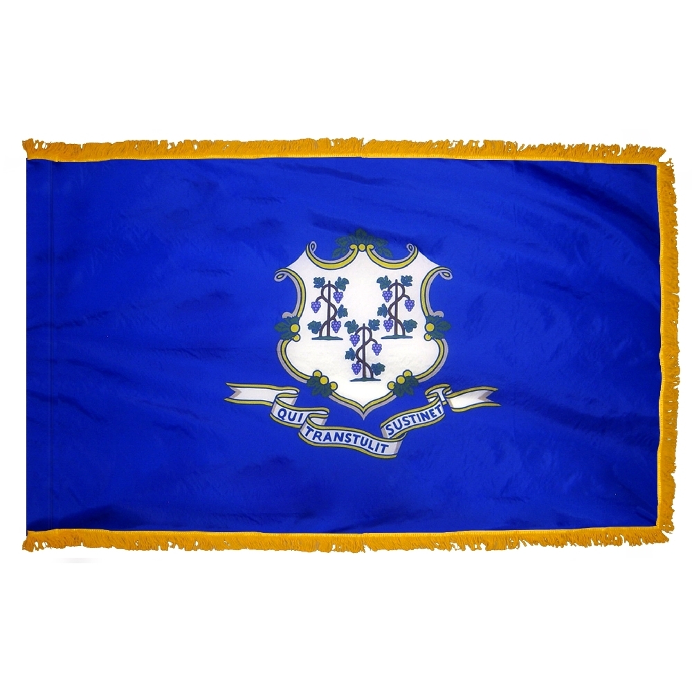 Connecticut Flag - Fringe 2 Connecticut Flag Fringe Finish