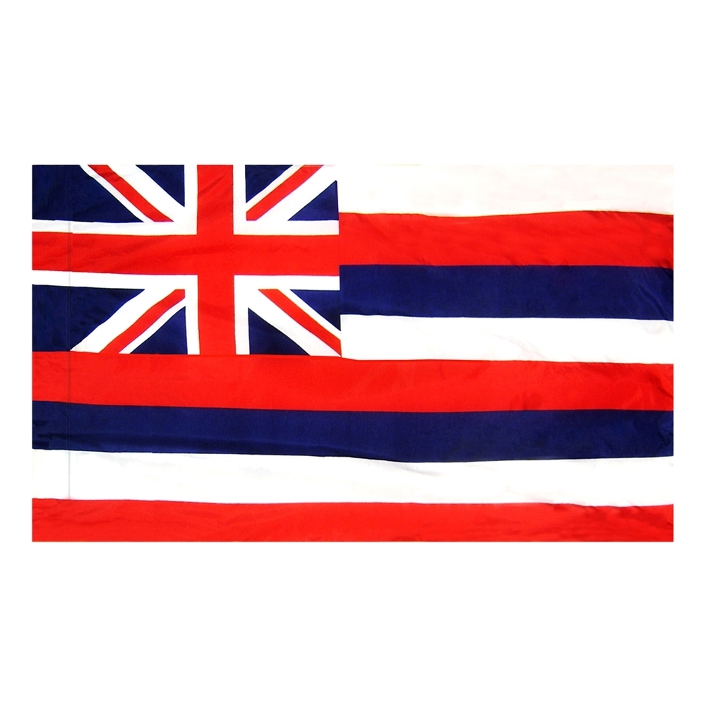Hawaii Flag - Pole Hem 2 Hawaii Flag Pole Hem Finish