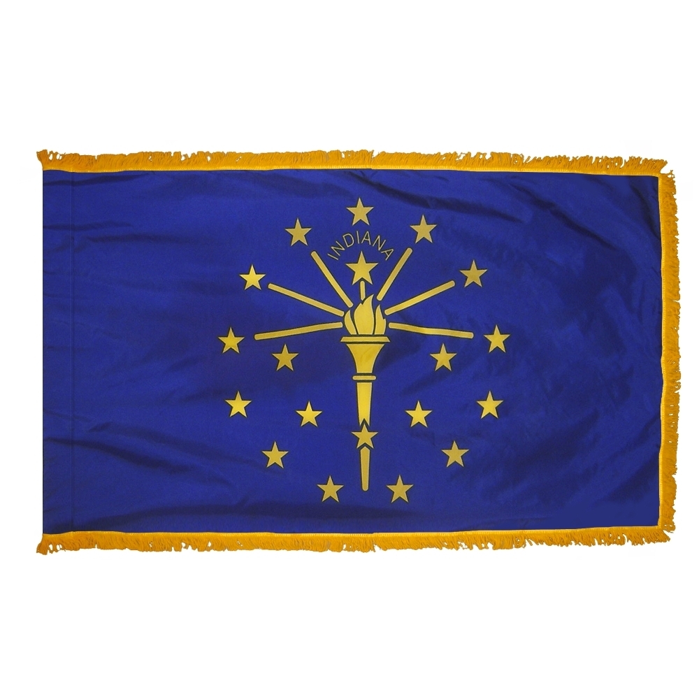 Indiana Flag - Fringe 2 Indiana Flag Fringe Finish