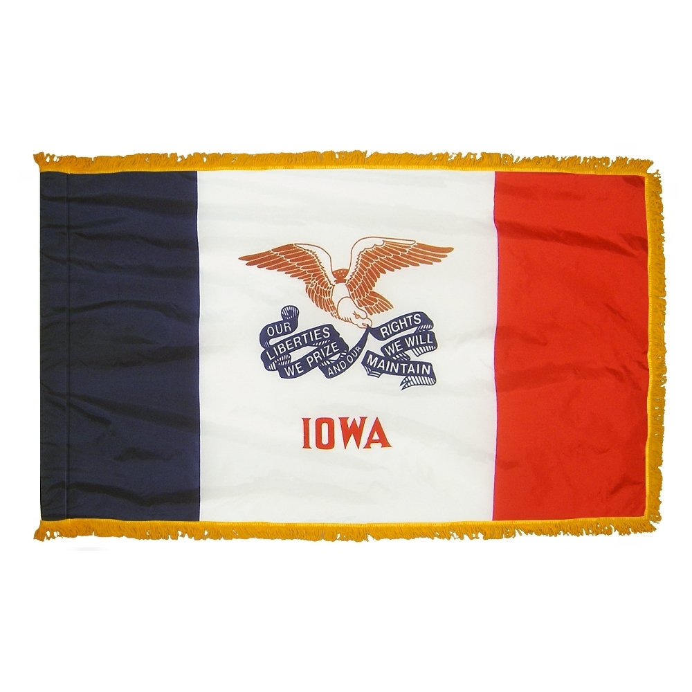 Iowa Flag - Fringe 2 Iowa Flag Fringe Finish