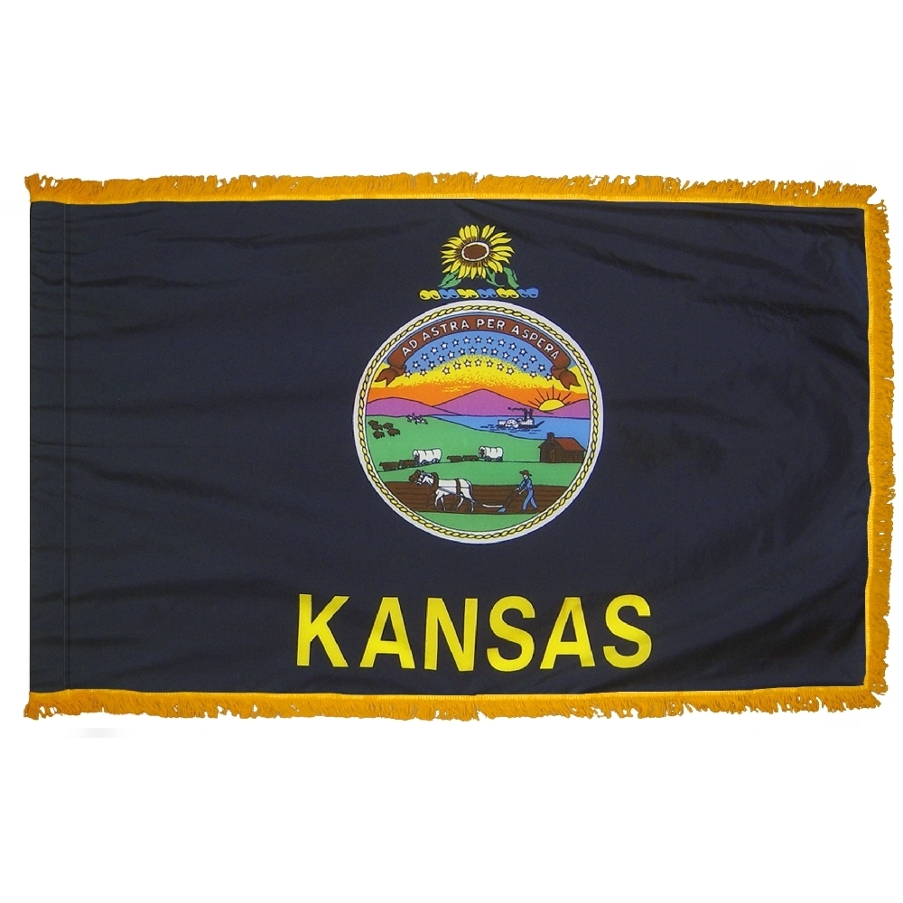 Kansas Flag - Fringe 2 Kansas Flag Fringe Finish