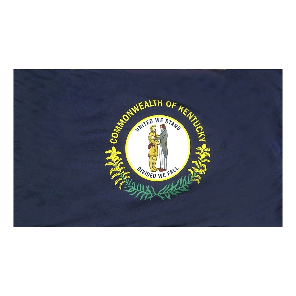 Kentucky Flag - Pole Hem 2 Kentucky Flag Pole Hem Finish