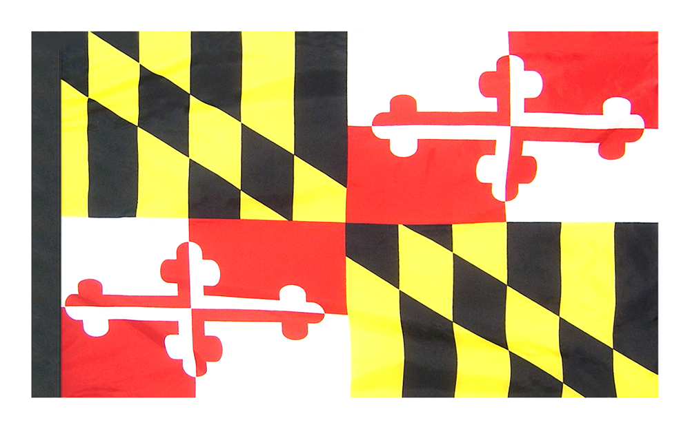 Maryland Flag - Pole Hem 2 Maryland Flag Pole Hem Finish