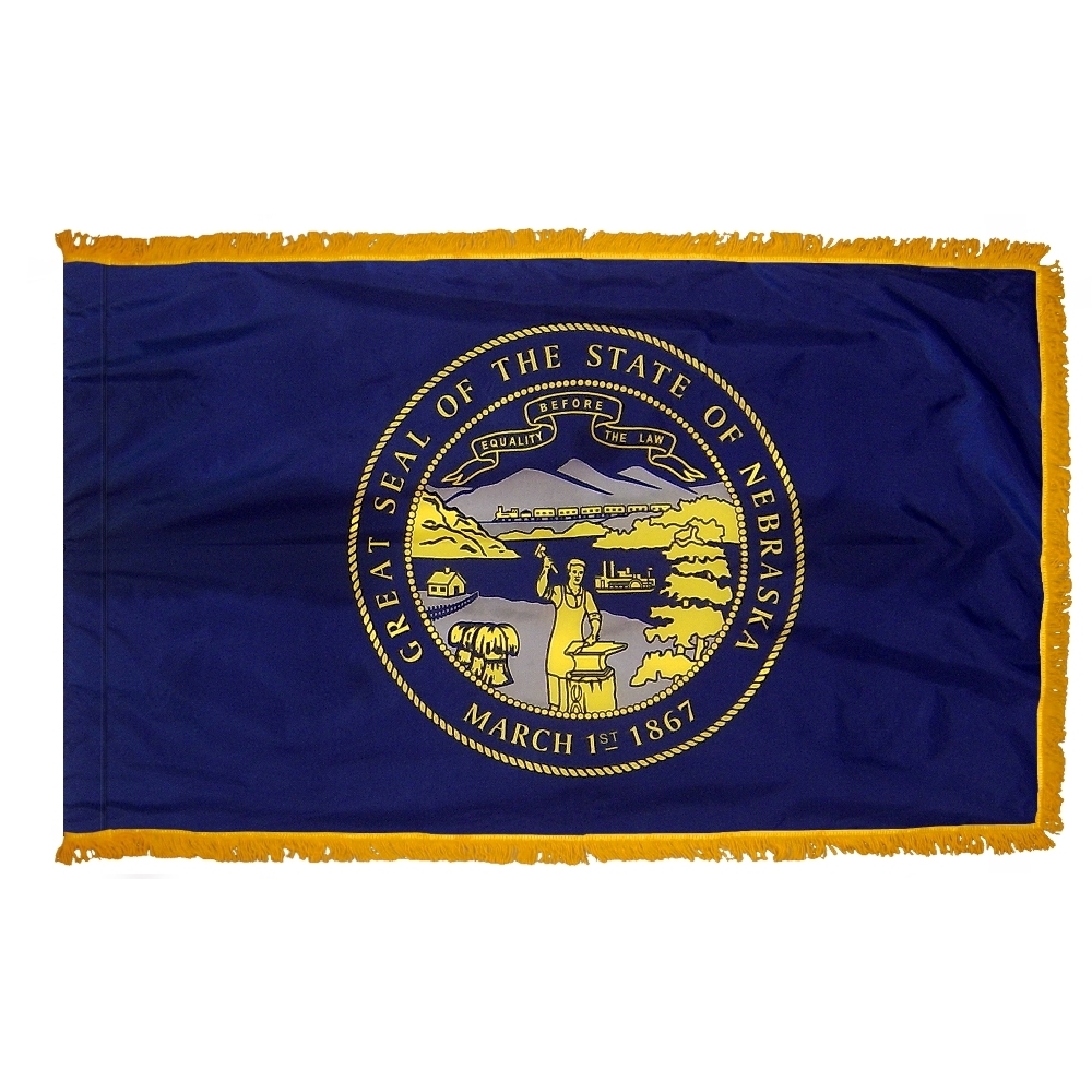 Nebraska Flag - Fringe 2 Nebraska Flag Fringe Finish