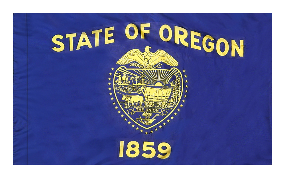 Oregon Flag - Pole Hem 2 Oregon Flag Pole Hem Finish