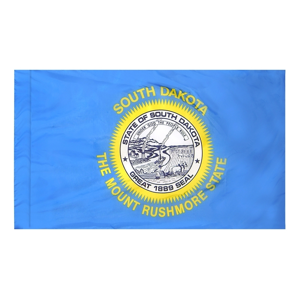 South Dakota Flag - Pole Hem 2 South Dakota Flag Pole Hem Finish