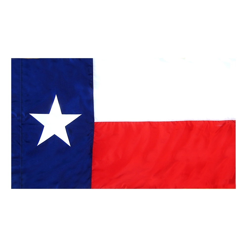Texas Flag - Pole Hem 2 Texas Flag Pole Hem Finish