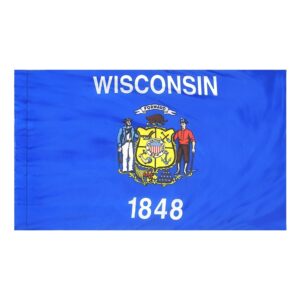 Wisconsin Flag Pole Hem Finish