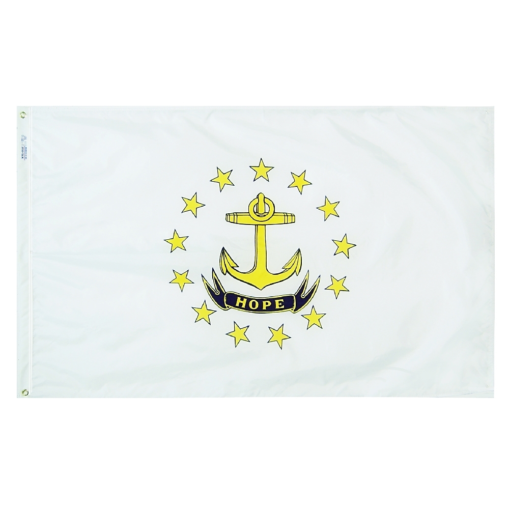 Rhode Island Flag - Grommets 2 Rhode Island Flag Grommets Finish