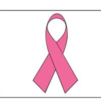 Pink Ribbon Flag - Grommets