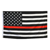 Thin Red Line US Flag - Grommets