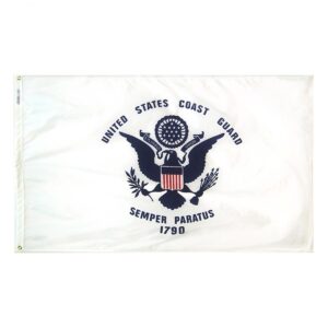 United States Coast Guard Flag Grommets Finish