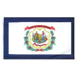 West Virginia Flag Grommets Finish