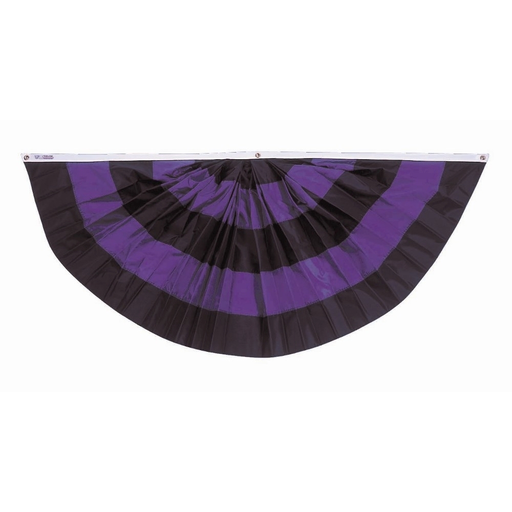 5 Stripe Mourning Fan - Grommets 2 5 Stripe Mourning Fan Grommets Finish