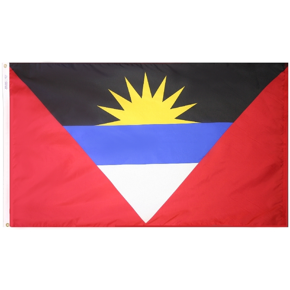 Antigua and Barbuda Flag - Grommets 2 Antigua and Barbuda Flag Grommets Finish