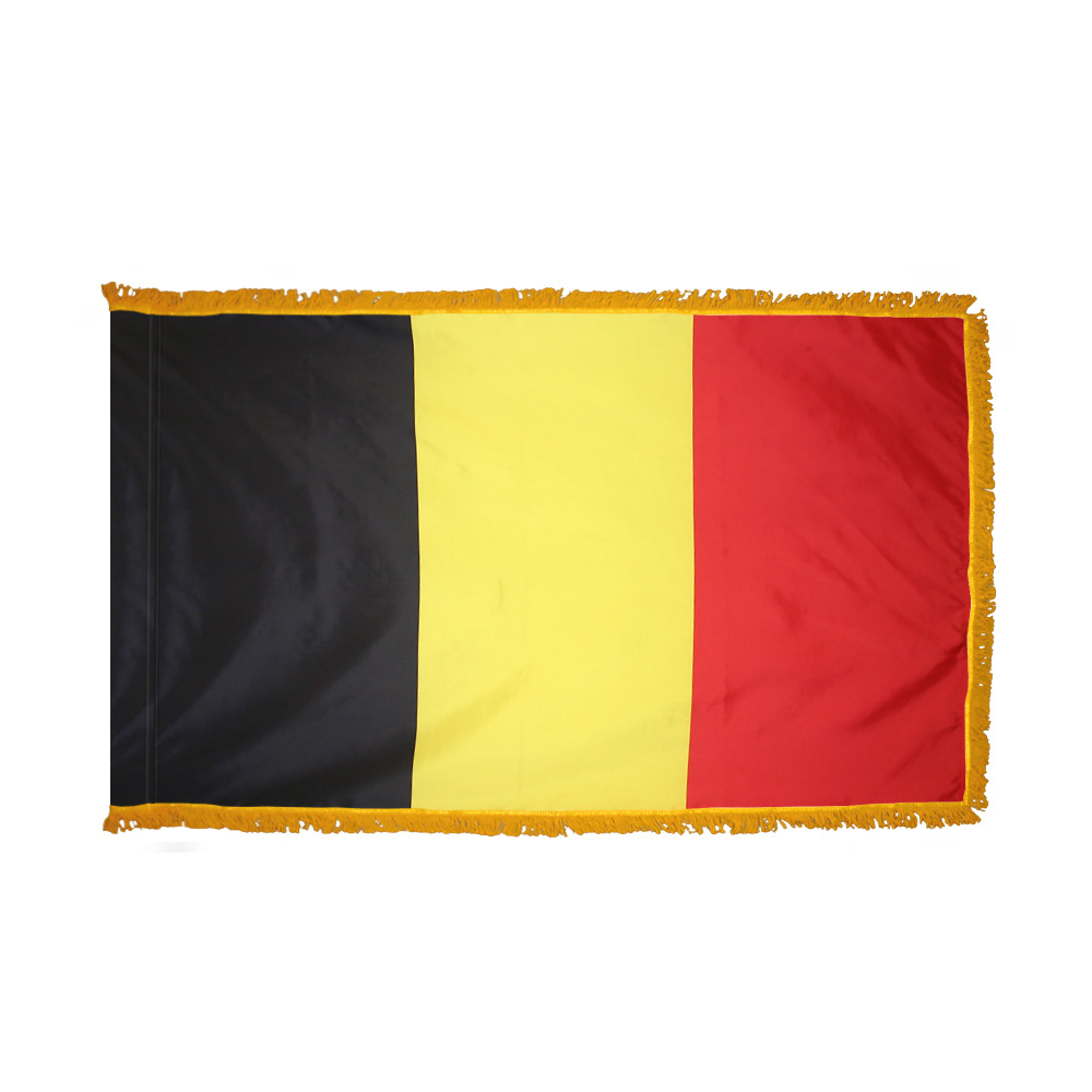 Belgium Flag - Fringe 2 Belgium Flag Fringe Finish