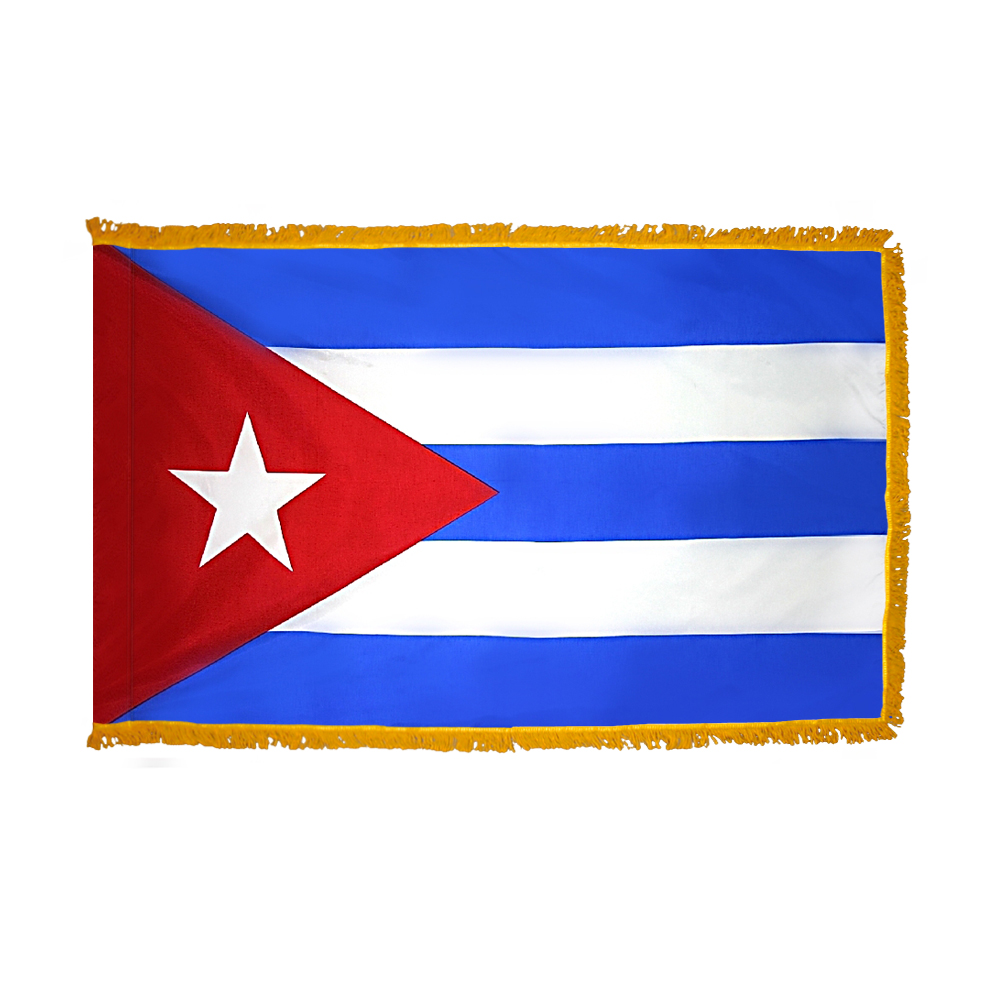 Cuba Flag - Fringe 2 Cuba Flag Fringe Finish