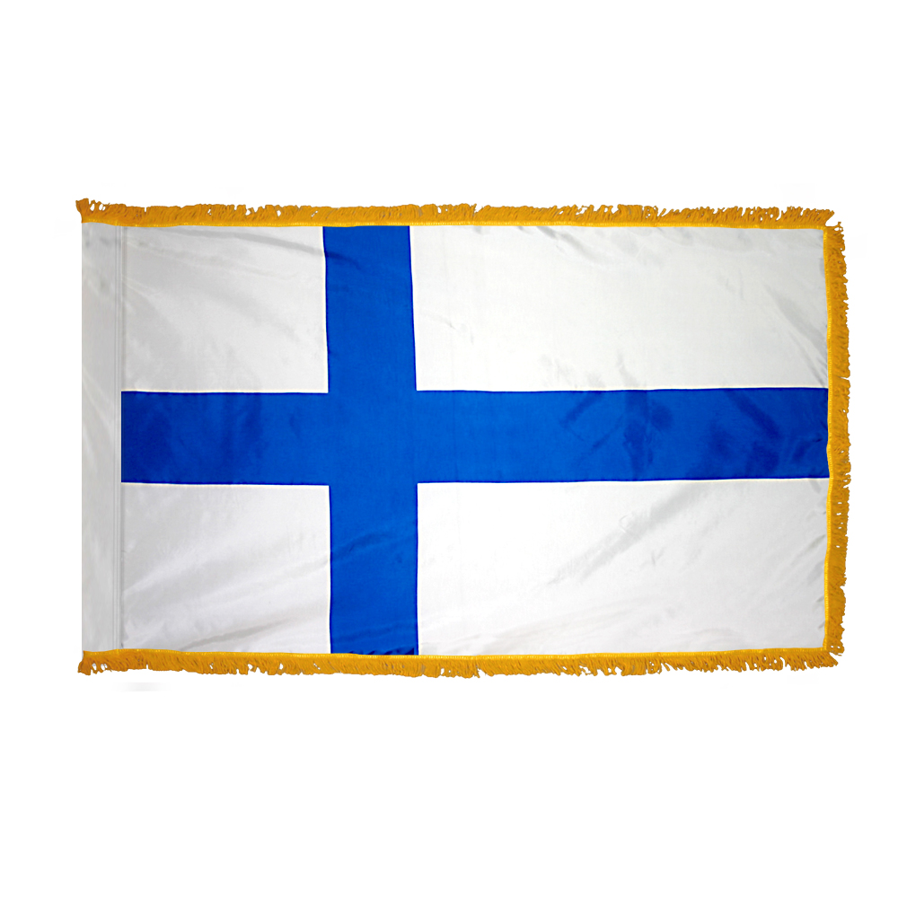 Finland Flag - Fringe 2 Finland Flag Fringe Finish