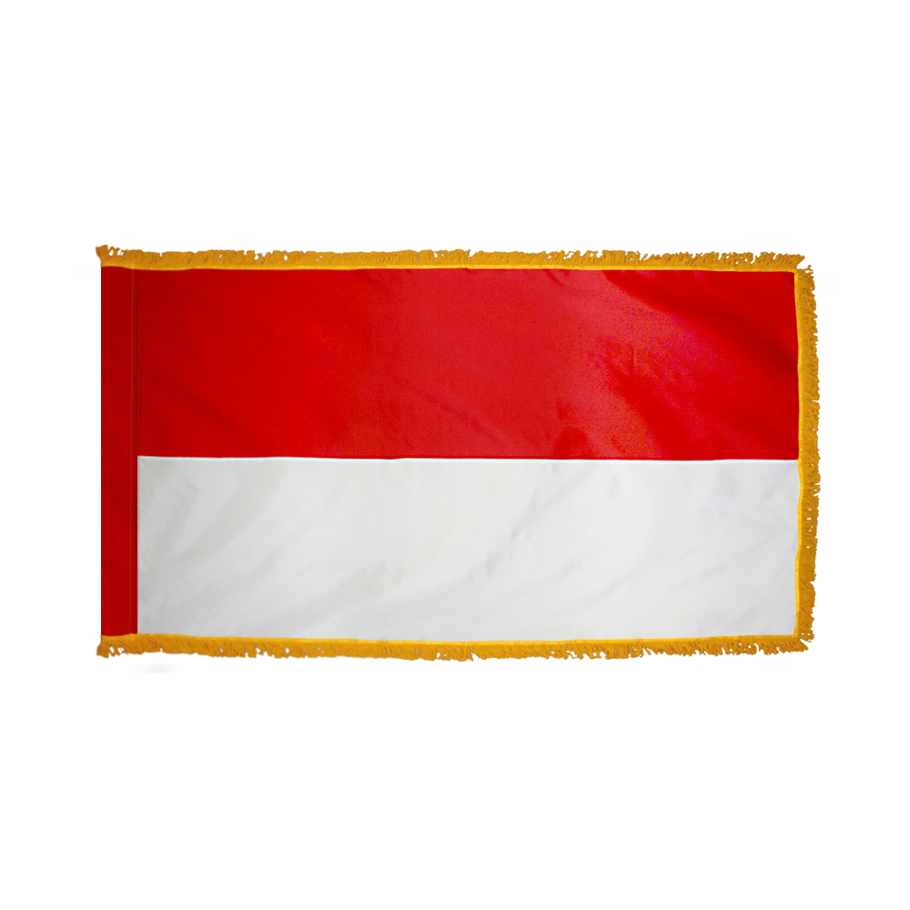 Indonesia Flag - Fringe 2 Indonesia Flag Fringe Finish