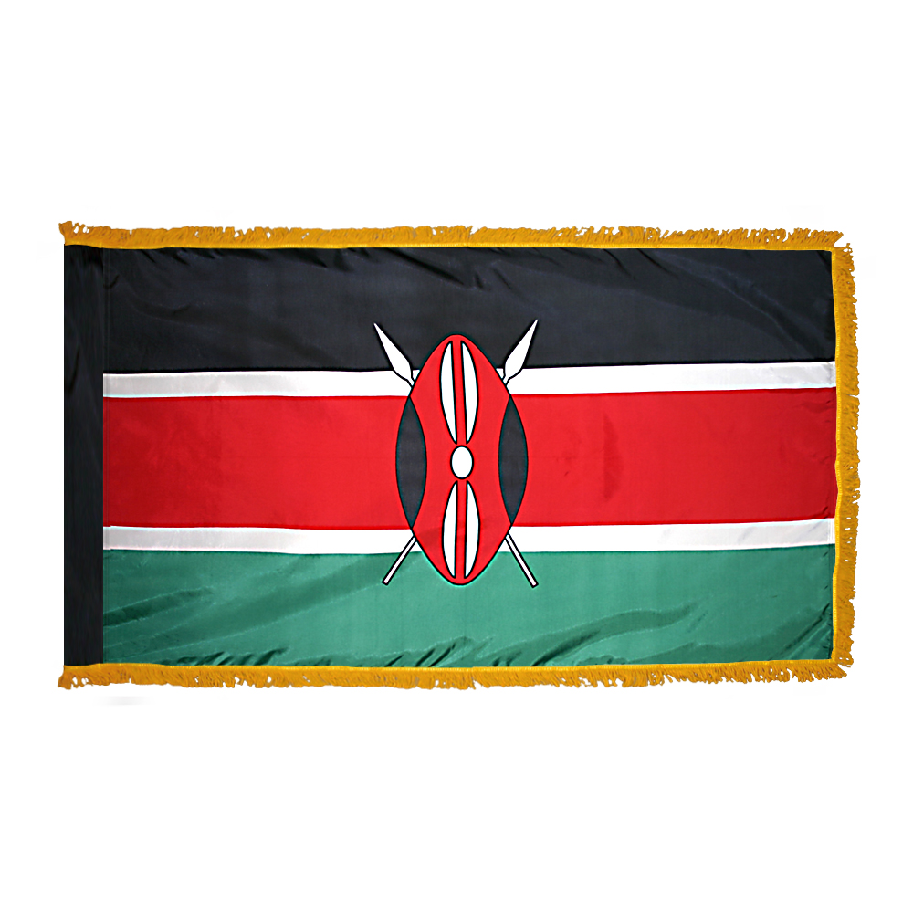 Kenya Flag - Fringe 2 Kenya Flag Fringe Finish
